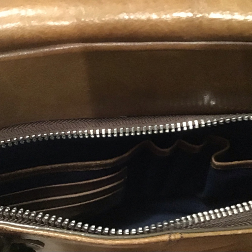 Cole Haan Brown Leather Briefcase - Picture 6 of 14